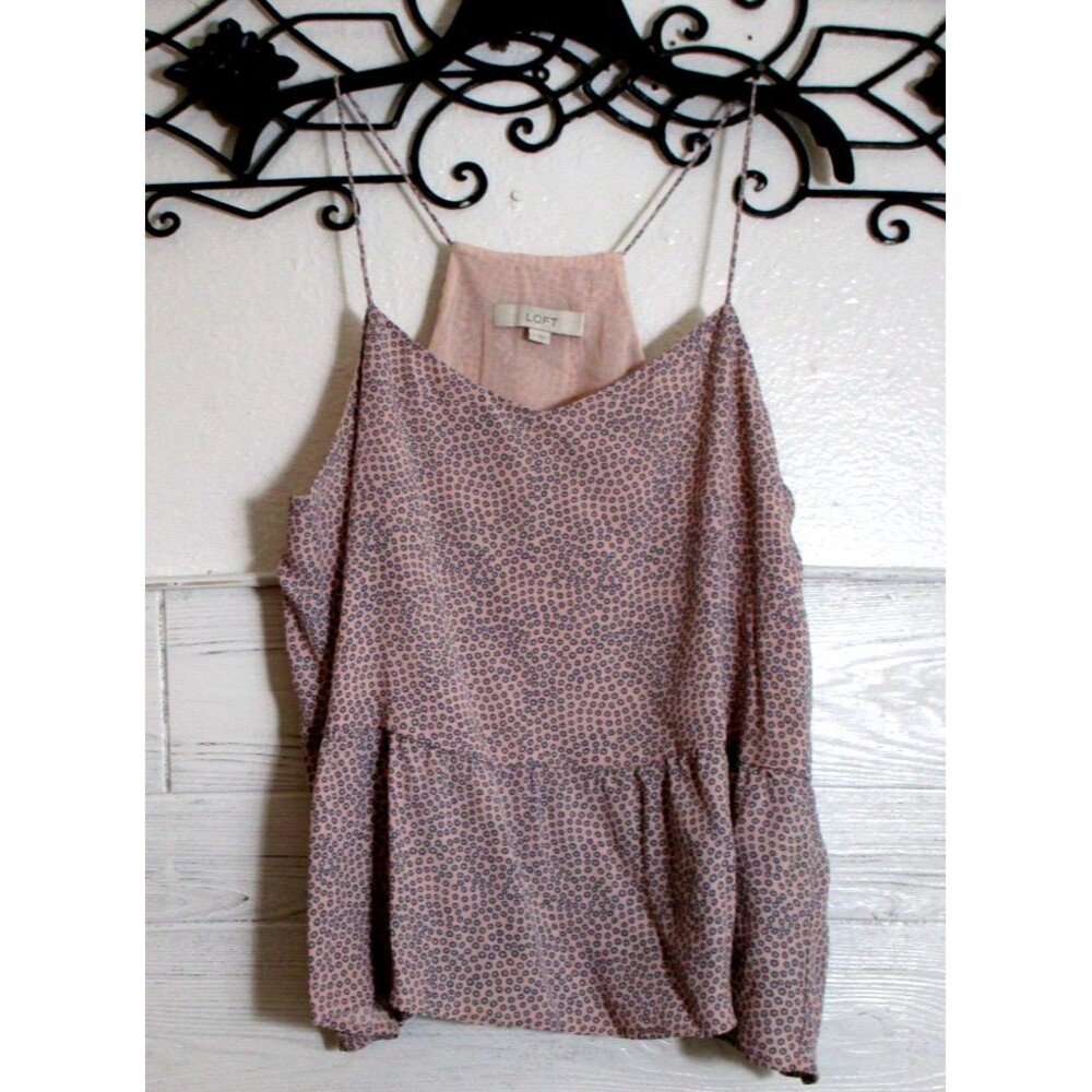 Loft Women's Top Size L Sleeveless Multicolored V Neck